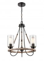 Innovations Lighting 442-3CR-BK-SDY-LED - Paladin - 3 Light - 19 inch - Matte Black - Chain Hung - Mini Chandelier