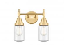  447-2W-SG-G314 - Dover - 2 Light - 14 inch - Satin Gold - Bath Vanity Light