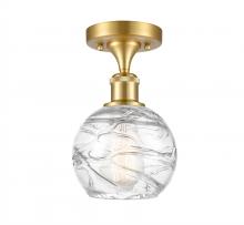 Innovations Lighting 516-1C-SG-G1213-6 - Athens Deco Swirl - 1 Light - 6 inch - Satin Gold - Semi-Flush Mount