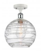 Innovations Lighting 516-1C-WPC-G1213-10 - Athens Deco Swirl - 1 Light - 10 inch - White Polished Chrome - Semi-Flush Mount