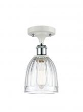 Innovations Lighting 516-1C-WPC-G442 - Brookfield - 1 Light - 6 inch - White Polished Chrome - Semi-Flush Mount