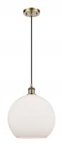 Innovations Lighting 516-1P-AB-G121-12 - Athens - 1 Light - 12 inch - Antique Brass - Cord hung - Mini Pendant