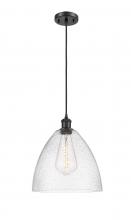 Innovations Lighting 516-1P-BK-GBD-124 - Bristol - 1 Light - 12 inch - Matte Black - Cord hung - Mini Pendant