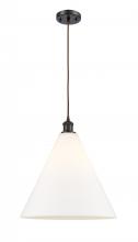 Innovations Lighting 516-1P-OB-GBC-161 - Berkshire - 1 Light - 16 inch - Oil Rubbed Bronze - Cord hung - Pendant