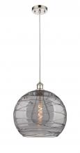 Innovations Lighting 516-1P-PN-G1213-14SM - Athens Deco Swirl - 1 Light - 14 inch - Polished Nickel - Cord hung - Pendant