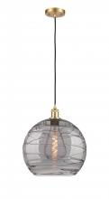 Innovations Lighting 516-1P-SG-G1213-14SM - Athens Deco Swirl - 1 Light - 14 inch - Satin Gold - Cord hung - Pendant