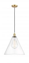  516-1P-SG-GBC-162 - Berkshire - 1 Light - 16 inch - Satin Gold - Cord hung - Pendant