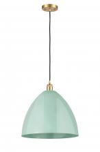  516-1P-SG-MBD-16-SF - Plymouth - 1 Light - 16 inch - Satin Gold - Cord hung - Mini Pendant