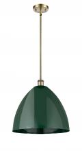  516-1S-AB-MBD-16-GR - Plymouth - 1 Light - 16 inch - Antique Brass - Pendant