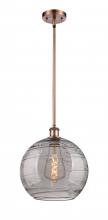 Innovations Lighting 516-1S-AC-G1213-12SM - Athens Deco Swirl - 1 Light - 12 inch - Antique Copper - Mini Pendant