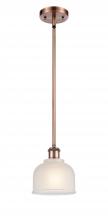 Innovations Lighting 516-1S-AC-G411 - Dayton - 1 Light - 6 inch - Antique Copper - Mini Pendant