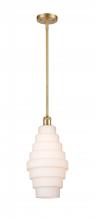  516-1S-SG-G671-8 - Cascade - 1 Light - 8 inch - Satin Gold - Mini Pendant