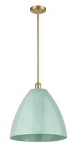  516-1S-SG-MBD-16-SF - Plymouth - 1 Light - 16 inch - Satin Gold - Pendant