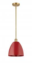 Innovations Lighting 516-1S-SG-MBD-9-RD - Plymouth - 1 Light - 9 inch - Satin Gold - Pendant