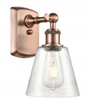 Innovations Lighting 516-1W-AC-G454 - Caton - 1 Light - 5 inch - Antique Copper - Sconce