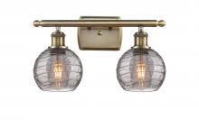 Innovations Lighting 516-2W-AB-G1213-6SM - Athens Deco Swirl - 2 Light - 16 inch - Antique Brass - Bath Vanity Light