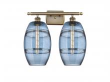 Innovations Lighting 516-2W-AB-G557-8BL - Vaz - 2 Light - 18 inch - Antique Brass - Bath Vanity Light