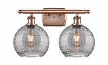 Innovations Lighting 516-2W-AC-G1213-8SM - Athens Deco Swirl - 2 Light - 18 inch - Antique Copper - Bath Vanity Light