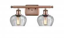  516-2W-AC-G92 - Fenton - 2 Light - 17 inch - Antique Copper - Bath Vanity Light