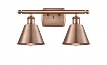 Innovations Lighting 516-2W-AC-M8 - Smithfield - 2 Light - 17 inch - Antique Copper - Bath Vanity Light