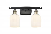 Innovations Lighting 516-2W-BAB-G559-5GWH - Bridal Veil - 2 Light - 15 inch - Black Antique Brass - Bath Vanity Light