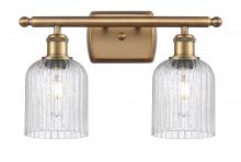  516-2W-BB-G559-5SDY - Bridal Veil - 2 Light - 15 inch - Brushed Brass - Bath Vanity Light