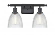  516-2W-BK-G382 - Castile - 2 Light - 16 inch - Matte Black - Bath Vanity Light