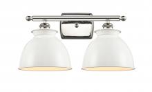 Innovations Lighting 516-2W-PN-M14-W-LED - Adirondack - 2 Light - 18 inch - Polished Nickel - Bath Vanity Light