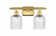  516-2W-SG-G559-5SDY - Bridal Veil - 2 Light - 15 inch - Satin Gold - Bath Vanity Light