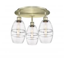 Innovations Lighting 516-3C-AB-G557-6CL - Vaz - 3 Light - 18 inch - Antique Brass - Flush Mount