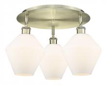  516-3C-AB-G651-8 - Cindyrella - 3 Light - 20 inch - Antique Brass - Flush Mount