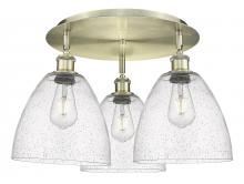 Innovations Lighting 516-3C-AB-GBD-94 - Bristol - 3 Light - 21 inch - Antique Brass - Flush Mount