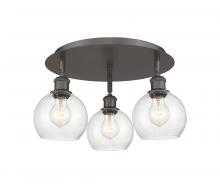 Innovations Lighting 516-3C-OB-G124-6 - Athens - 3 Light - 18 inch - Oil Rubbed Bronze - Flush Mount