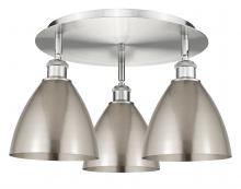 Innovations Lighting 516-3C-SN-MBD-75-SN - Bristol - 3 Light - 19 inch - Satin Nickel - Flush Mount