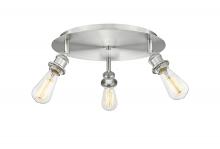  516-3C-SN - Ballston - 3 Light - 12 inch - Satin Nickel - Flush Mount