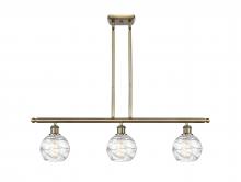  516-3I-AB-G1213-6 - Athens Deco Swirl - 3 Light - 36 inch - Antique Brass - Cord hung - Island Light