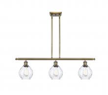 Innovations Lighting 516-3I-AB-G362 - Waverly - 3 Light - 36 inch - Antique Brass - Cord hung - Island Light