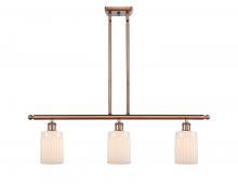  516-3I-AC-G341 - Hadley - 3 Light - 36 inch - Antique Copper - Cord hung - Island Light