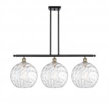 Innovations Lighting 516-3I-BAB-G1215-12 - Athens Water Glass - 3 Light - 39 inch - Black Antique Brass - Stem Hung - Island Light