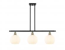 Innovations Lighting 516-3I-BAB-G1217-8WV - White Venetian - 3 Light - 36 inch - Black Antique Brass - Stem Hung - Island Light