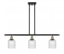  516-3I-BAB-G559-5SDY - Bridal Veil - 3 Light - 36 inch - Black Antique Brass - Cord hung - Island Light