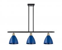 Innovations Lighting 516-3I-BAB-MBD-75-BL - Plymouth - 3 Light - 36 inch - Black Antique Brass - Cord hung - Island Light