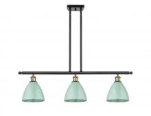 Innovations Lighting 516-3I-BAB-MBD-75-SF - Plymouth - 3 Light - 36 inch - Black Antique Brass - Cord hung - Island Light