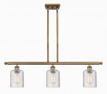 Innovations Lighting 516-3I-BB-G112C-5CL - Cobbleskill - 3 Light - 36 inch - Brushed Brass - Cord hung - Island Light