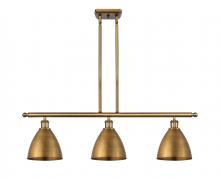  516-3I-BB-MBD-75-BB - Bristol - 3 Light - 36 inch - Brushed Brass - Cord hung - Island Light