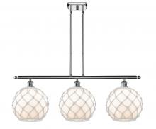  516-3I-PC-G121-10RW - Farmhouse Rope - 3 Light - 37 inch - Polished Chrome - Cord hung - Island Light