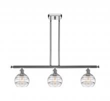  516-3I-PC-G556-6CL - Rochester - 3 Light - 36 inch - Polished Chrome - Cord hung - Island Light