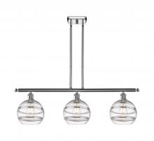  516-3I-PC-G556-8CL - Rochester - 3 Light - 36 inch - Polished Chrome - Cord hung - Island Light