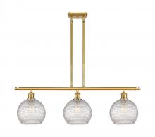 Innovations Lighting 516-3I-SG-G122C-8CL - Athens - 3 Light - 36 inch - Satin Gold - Cord hung - Island Light