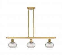  516-3I-SG-G555-6CL - Ithaca - 3 Light - 36 inch - Satin Gold - Cord hung - Island Light